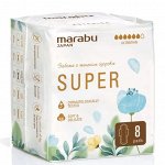 Ультратонкие прокладки MARABU супер, 290 см 8 шт