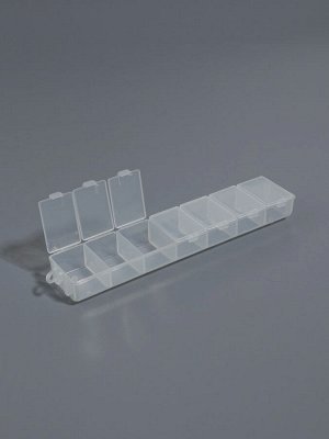 Органайзер для хранения мелочей, с подвесом, 2 шт., 14 ячеек, 15.2x3.2x1.8 см, прозрачный