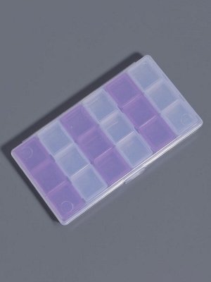 Органайзер для хранения мелочей, 18 ячеек, 15x8x2 см, МИКС