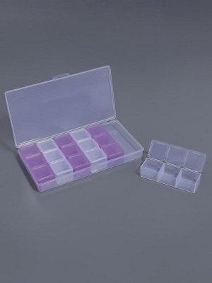 Органайзер для хранения мелочей, 18 ячеек, 15x8x2 см, МИКС
