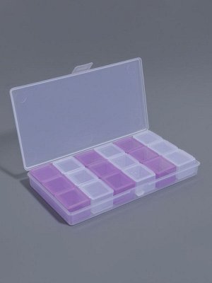 Органайзер для хранения мелочей, 18 ячеек, 15x8x2 см, МИКС