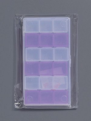 Органайзер для хранения мелочей, 18 ячеек, 15x8x2 см, МИКС