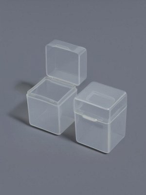 Органайзер для хранения мелочей, 15 баночек, в контейнере, 13.5x8.5x3.8 см, прозрачный