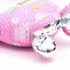 Воздушный шар фольгированный 41" «Коляска для девочки 3D», под воздух