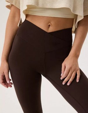 By Aerie Real Me High Waisted Crossover Flare Legging