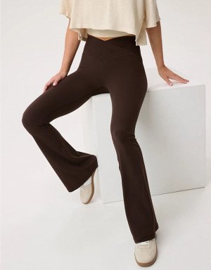 By Aerie Real Me High Waisted Crossover Flare Legging