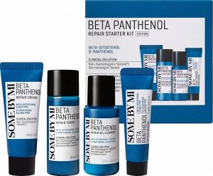 Набор миниатюр с пантенолом для восстановления кожи SOME BY MI Beta Panthenol Repair Starter KIT (гель для умывания, тонер, сыворотка, крем)