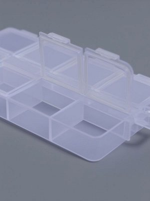 Органайзер для хранения мелочей, с подвесом, 11x6.3x1.5 см, 8 ячеек, прозрачный