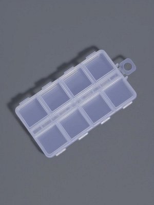 Органайзер для хранения мелочей, 8 ячеек, с подвесом, 11x6.3x1.5 см, прозрачный