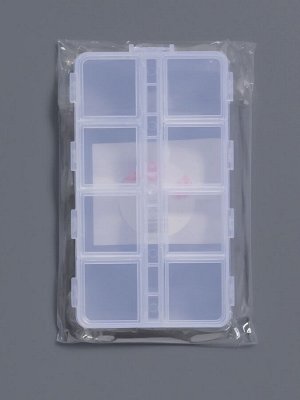 Органайзер для хранения мелочей, 8 ячеек, с подвесом, 11x6.3x1.5 см, прозрачный