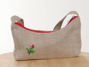 Сумка-клатч на молнии из льна арт. 68-24