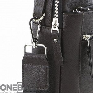 Сумка мужская ONEBAG средняя на короткой ручке и регулируемом плечевом ремне(min:975, max:1575)