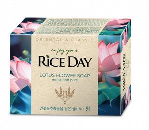 Мыло туалетное парфюмированное с экстрактом лотоса LION Rice Day Soap Pure 100г