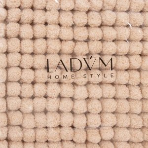 Коврик для дома LaDо́m, букли, 38x60 см, бежевый