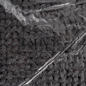 Коврик для дома LaDо́m, букли, плотность 1100 г, 50x80 см, графитовый