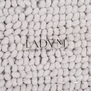 Коврик для дома LaDо́m, букли, плотность 1100 г, 50x80 см, серый
