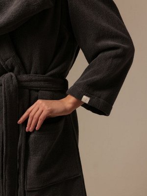 Халат махровый женский SL HOME: Basic "Гри Сандре", 100% хлопок, 420 г/м2