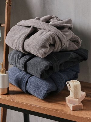 Халат махровый женский SL HOME: Basic "Гри Сандре", 100% хлопок, 420 г/м2