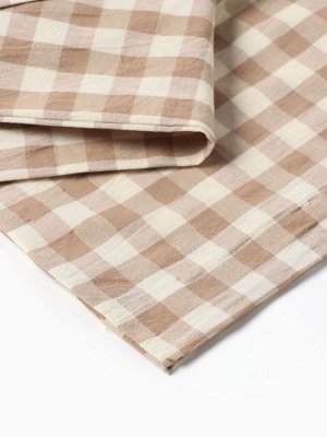 Постельное бельё Этель 2 сп Beige cage 180х210 см,220х240 см,50х70-2шт, 100% жатый хлопок, 140 гр/м2