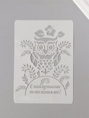 Трафарет пластик А5 «Филин», 14.8x21 см