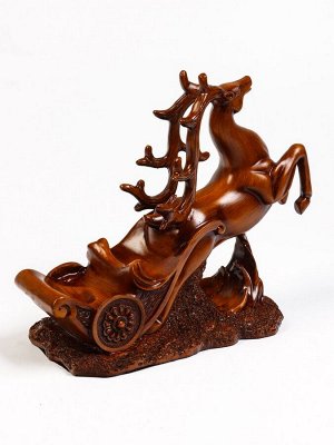 Подставка под бутылку TAKE IT EASY «Олень», полистоун под дерево, 17x12x28 см