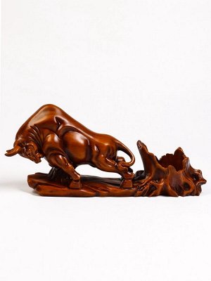 Подставка под бутылку TAKE IT EASY «Бык», полистоун под дерево, 49x11x22 см