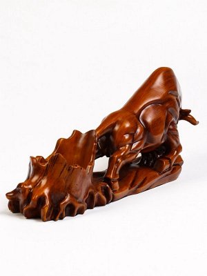 Подставка под бутылку TAKE IT EASY «Бык», полистоун под дерево, 49x11x22 см