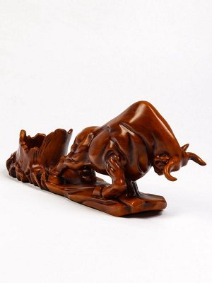 Подставка под бутылку TAKE IT EASY «Бык», полистоун под дерево, 49x11x22 см