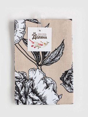 Кухонное полотенце «Доляна» Blooming garden, 35x60 см 100% хлопок,164 г/м²