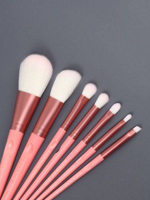Набор кистей для макияжа «MAKEUP», 7 предметов, в тубе, цвет розовый