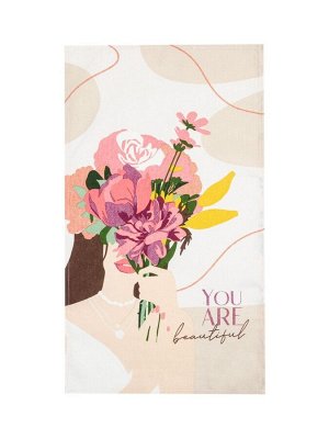 Кухонное полотенце «Доляна» You are beautiful, 35x60 см, 100% хлопок, 160 г/м²