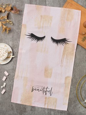 Полотенце «Этель» Hello beautiful, 40x73 см, 100% хлопок, саржа 190 г/м²