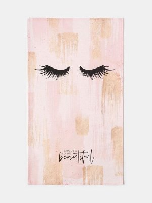 Полотенце «Этель» Hello beautiful, 40x73 см, 100% хлопок, саржа 190 г/м²