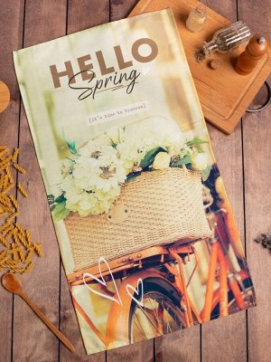 Полотенце «Этель» Hello, 40x73 см, 100% хлопок, саржа 190 г/м²
