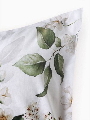 Комплект постельного белья Этель 1.5 сп Flower time 143x215 см,150x214 см, 50x70 см-2 шт., поплин 125 г/м², хлопок 100%