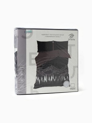 Комплект постельного белья Этель 2 сп Полярная ночь 175x215 см, 200x220 см, 50x70 см-2 шт., поплин 125 г/м², хлопок 100%
