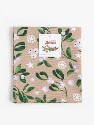 Полотенце новогоднее Доляна Frosty berries 35x60 см, 100% хл, рогожка 164 г/м²