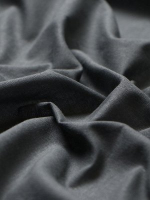 Простыня на резинке Этель 180x200x25 см, серая, 100% хлопок, поплин, 125 г/м²