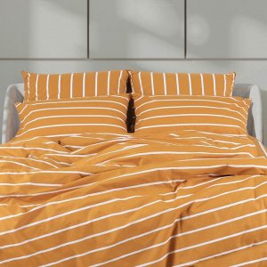 Наволочка Этель "Mustard stripes" 50*70см, 100% хлопок, поплин 125г/м2