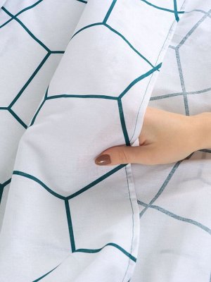 Постельное бельё "Этель" 2 сп Emerald hexagon 175*215 см, 200*220 см, 70*70 см-2 шт, бязь 125 г/м2, хл 100%