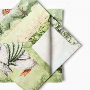 Набор столовый Family picnic, скатерть 150x220 см +/- 3 см с ВГМО, салфетки 40x40 см - 12 шт., 100% хлопок