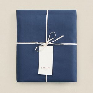 Простыня 300ТС SL Home Percale 160*235 см, синий, 100% хлопок