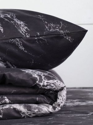 Постельное бельё 1.5-спальное LoveLife Gray marble, микрофибра