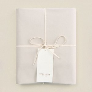 Простыня на резинке 300ТС SL Home Percale 140*200+30 см, молочный, 100% хлопок