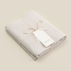 Простыня на резинке 300ТС SL Home Percale 140*200+30 см, молочный, 100% хлопок