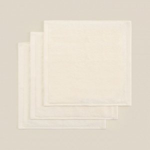 Набор салфеток SL HOME: Basic "Айвори" 30х30 см - 3 шт., 100% хлопок, 530 г/м2