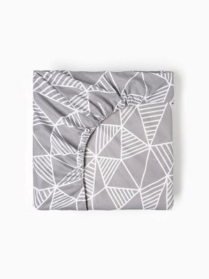 Простыня на резинке Этель 180*200*25 см "Калейдоскоп", 100% хлопок, поплин, 125гр/м2
