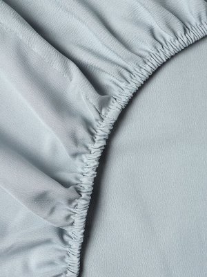 Простыня на резинке LoveLife 160*200*25 см, цв.зеленый, жатка, 100% п/э, 100гр/м2