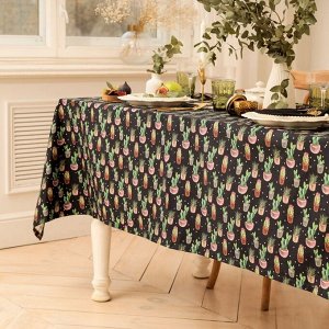 Скатерть Этель Succulents 146х180 см, 100% хл, саржа 190 г/м2