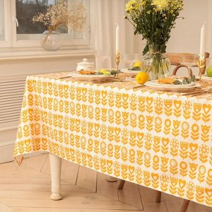 Скатерть Этель  Yellow garden 146х180 см, 100% хл, саржа 190 г/м2